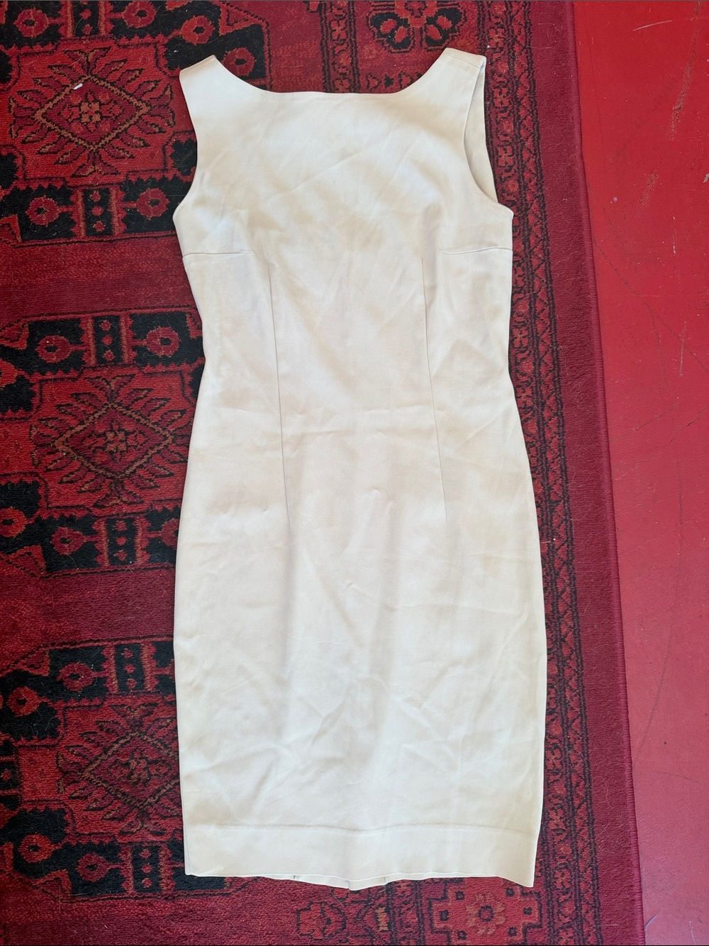 Moschino Cream Sleeveless Sheath Dress